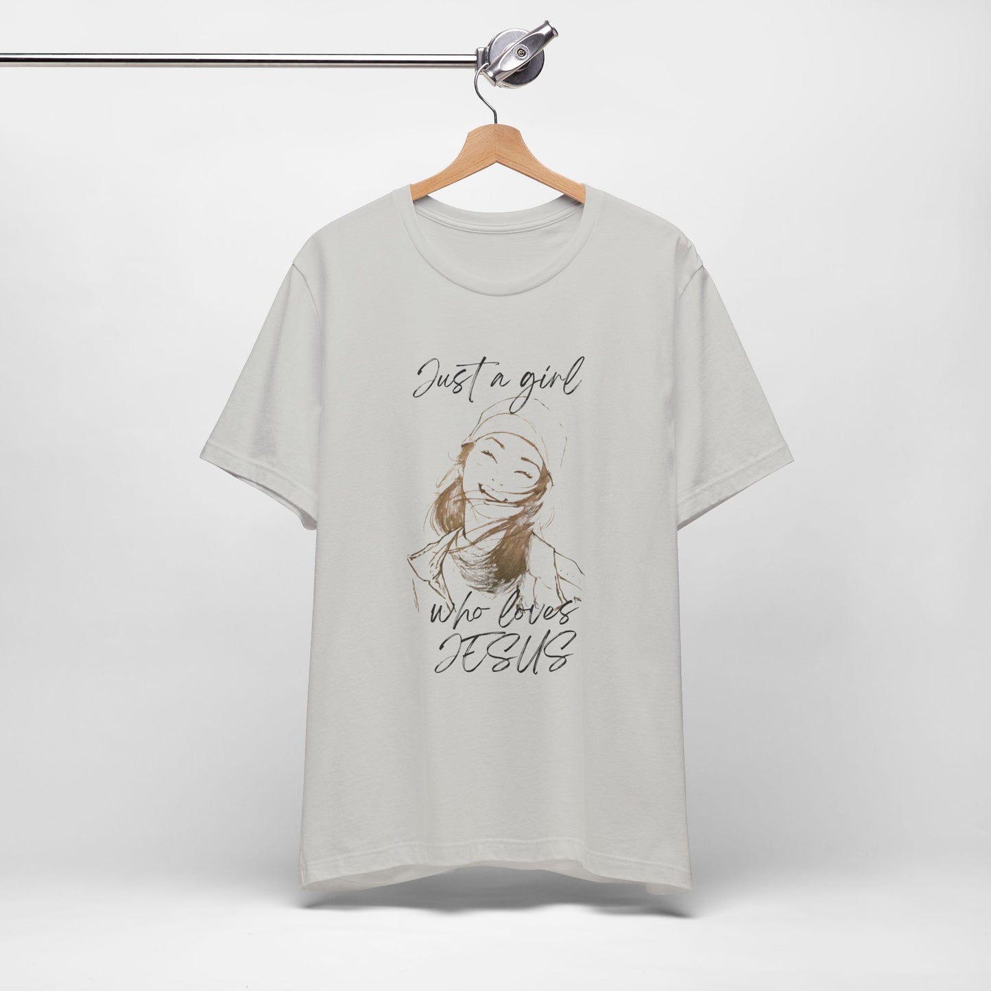 Just A Girl Who Loves Jesus Shirt | Christian Girl Tee | Faith T-Shirt for Women | Cute Religious Gift | Christian Apparel | Church Shirt