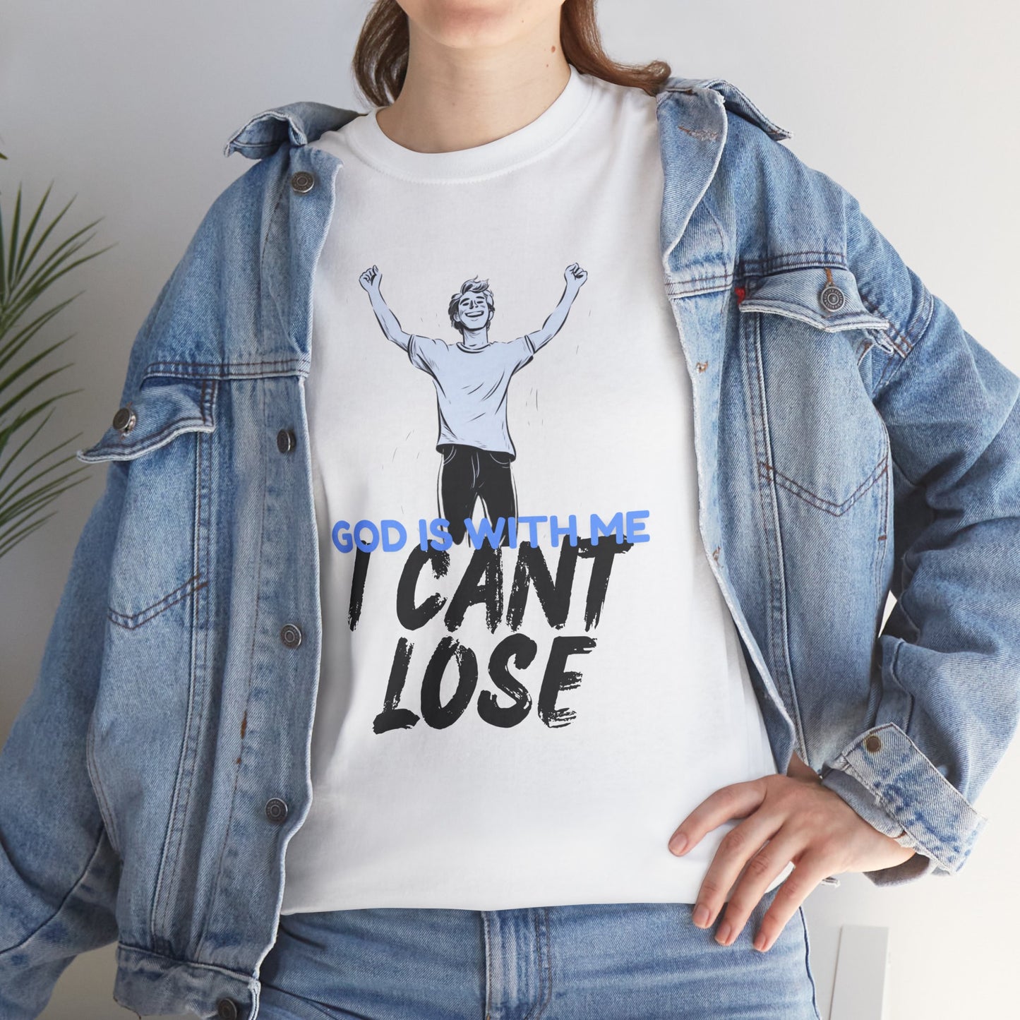 I Can't Lose Graphic Tee | Christian Streetwear Shirt | Motivational Faith T-Shirt | Unisex | Gift for Teen | Urban Cotton Tee