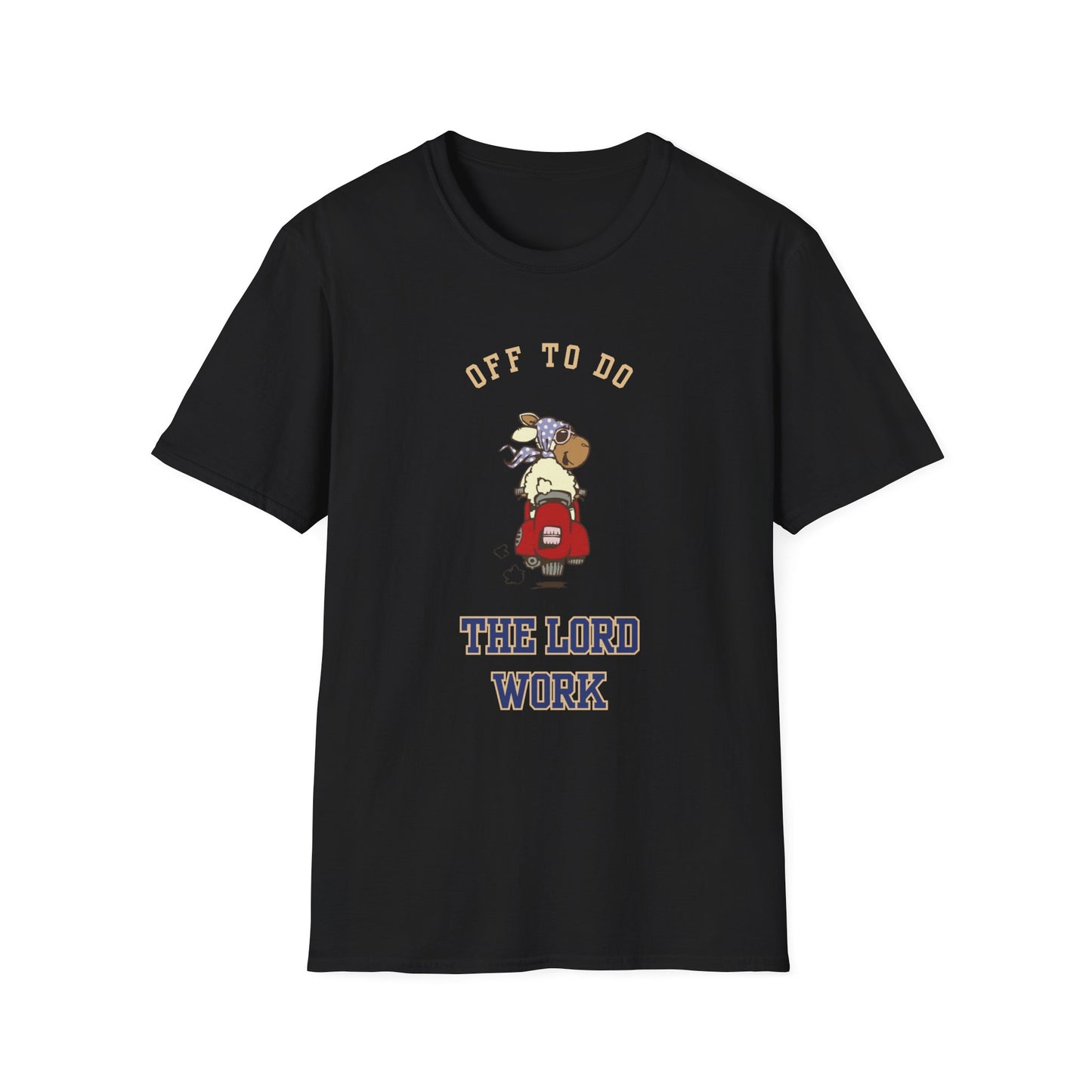 "Off To Do The Lord's Work" Unisex Christian Graphic Tee | Funny Faith T-Shirt | Christian Scooter Teefaith and fun tshirtfaith and fun tshirt