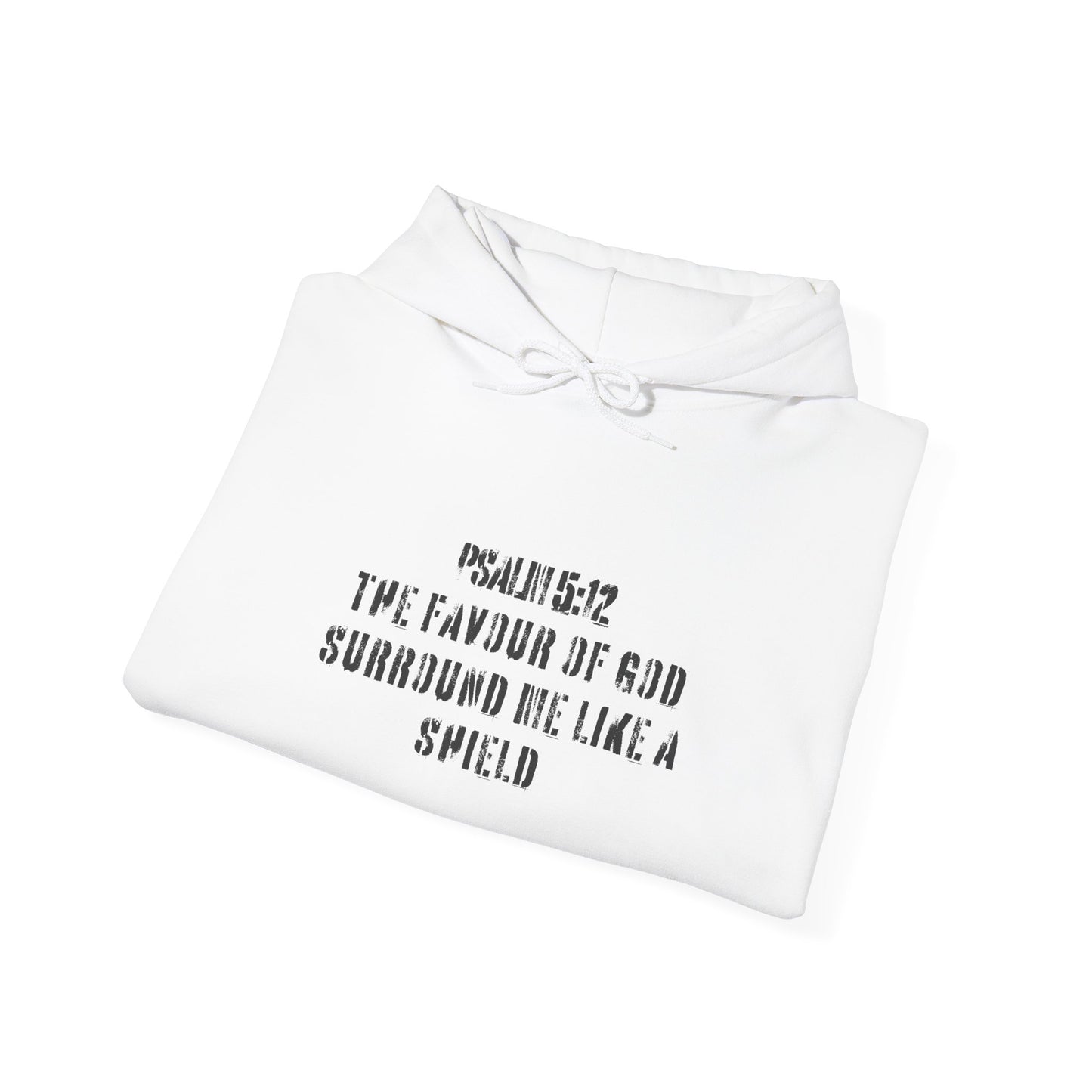 Not Lucky Just Highly Favoured" Psalm 5:12 Unisex Graphic Hoodie | Christian Street Style Sweatshirt