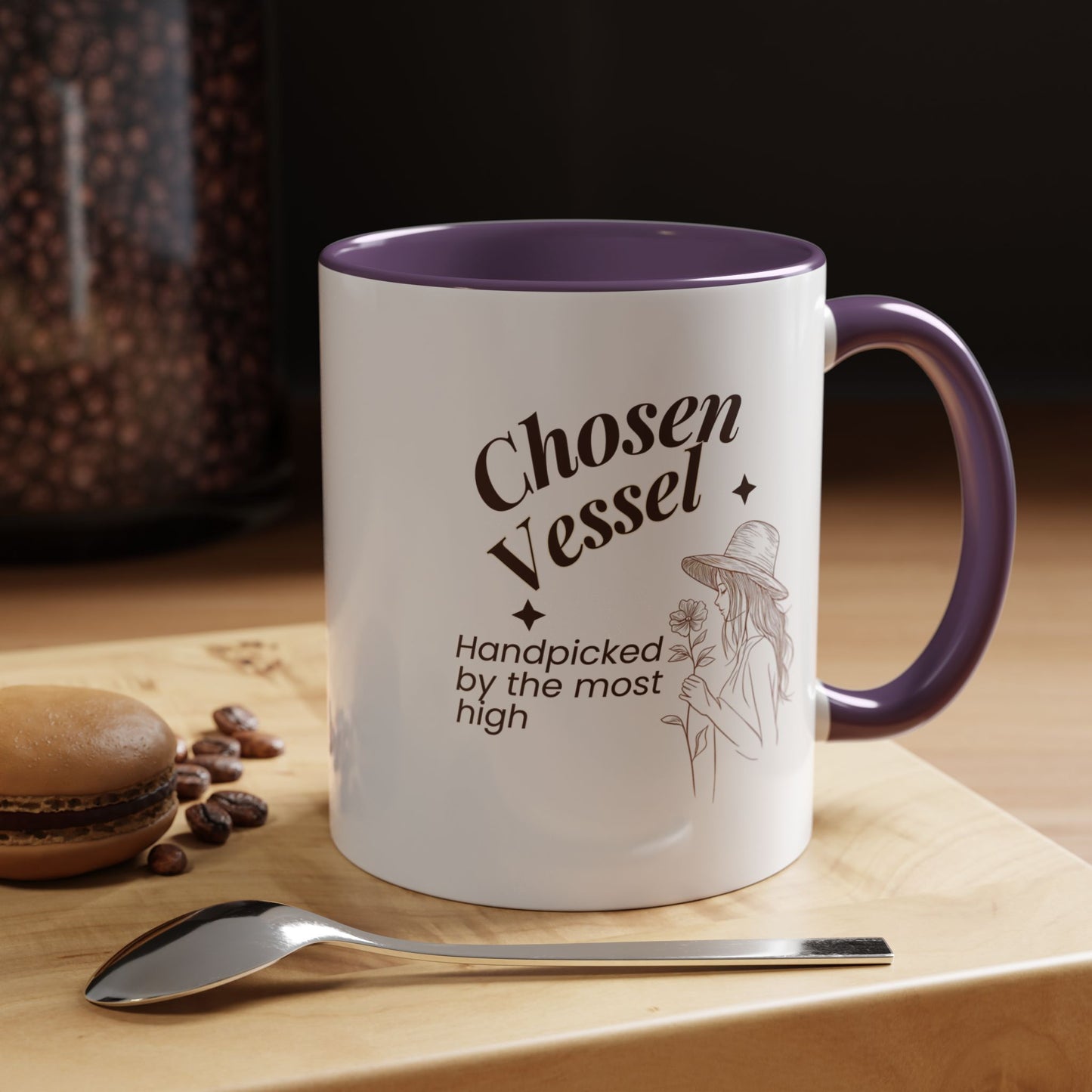 Chosen Vessel — Handpicked By The Most High" Christian Coffee Mug | Faith Gift for Women | Accent Mug 11oz