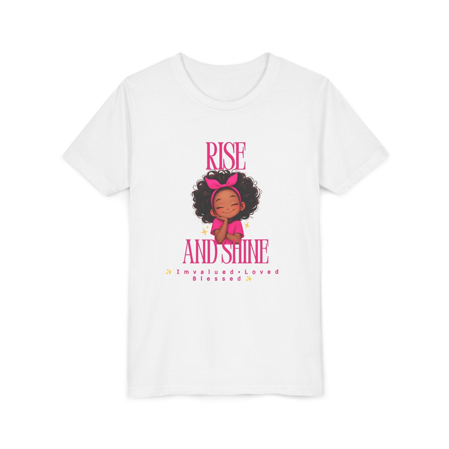 Youth Tee — "Rise and Shine" Inspirational Christian Kids Shirt (Arise and Shine, Isaiah 60:1)