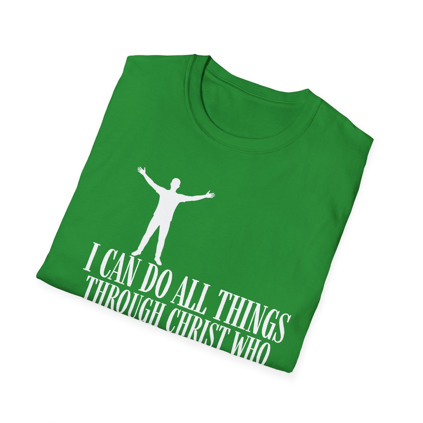 I Can Do All Things Through Christ Who Strengthens Me" Philippians 4:13 Unisex Christian Graphic Tee | Faith T-ShirtPhilippians 4:13 shirt