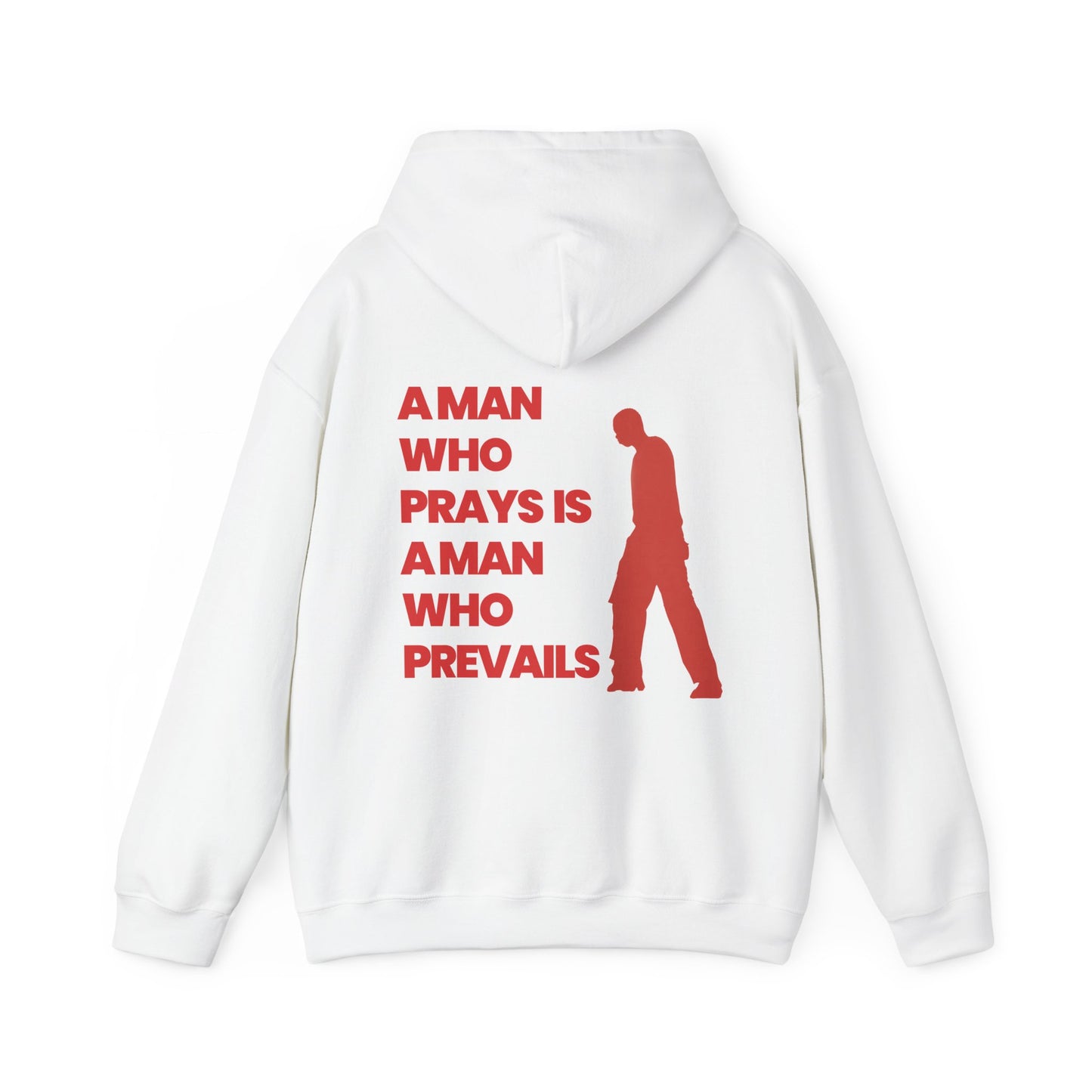 A Man Who Prays Is A Man Who Prevails" Unisex Graphic Hoodie | Christian Faith Sweatshirt for Men