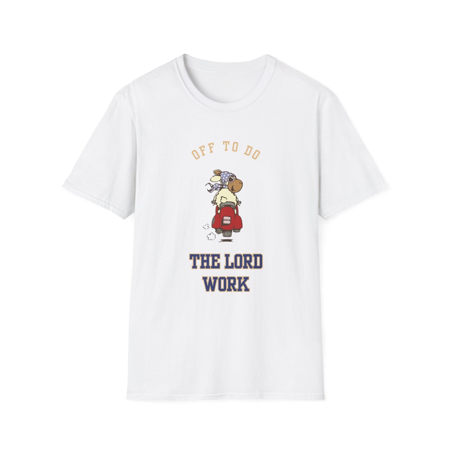 "Off To Do The Lord's Work" Unisex Christian Graphic Tee | Funny Faith T-Shirt | Christian Scooter Teefaith and fun tshirtfaith and fun tshirt