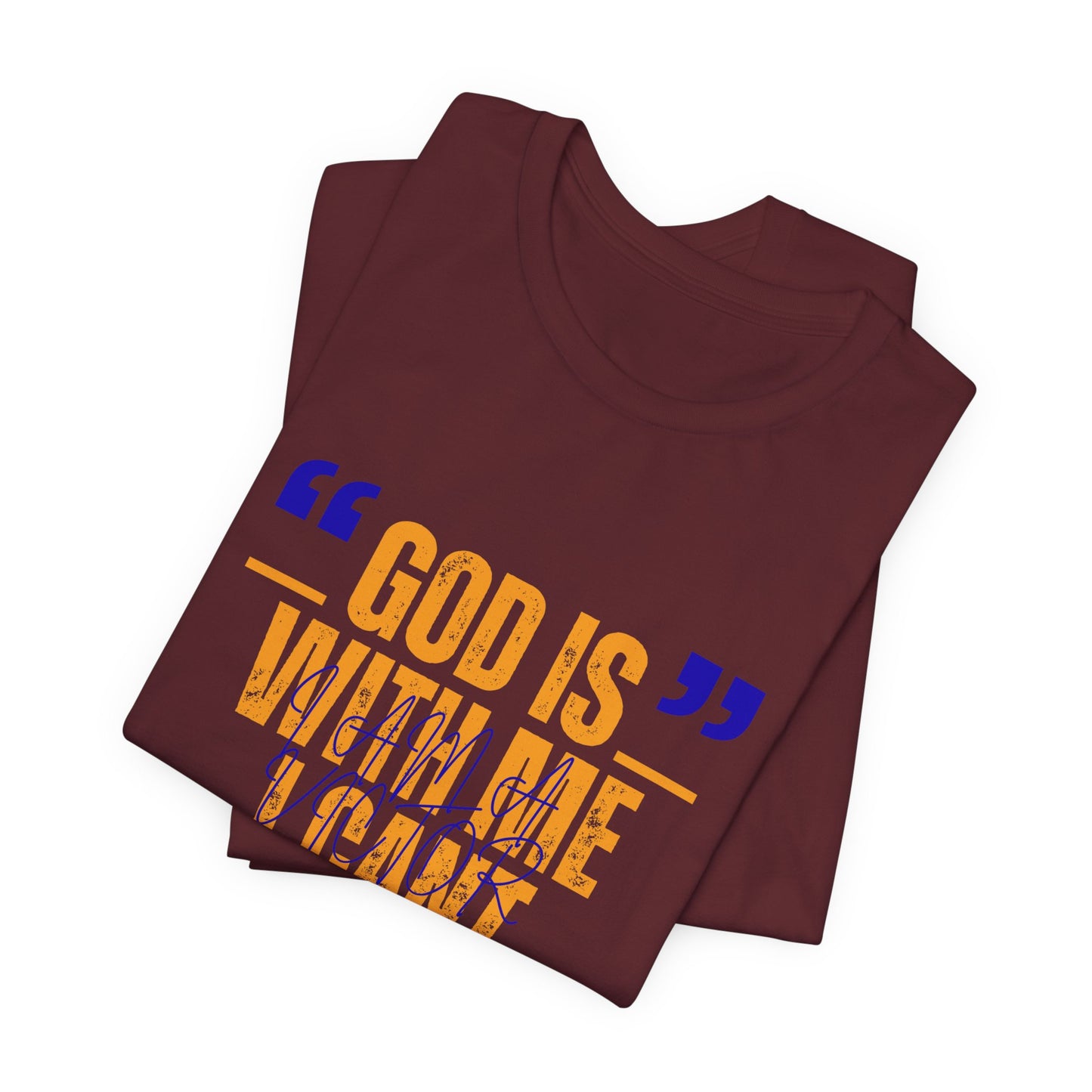 Christian Faith T-Shirt "God Is With Me I Can't Lose" — Inspirational Graphic Tee | Soft Unisex Crew Neck | Gift for Believers, Church, Prayer & Worship
