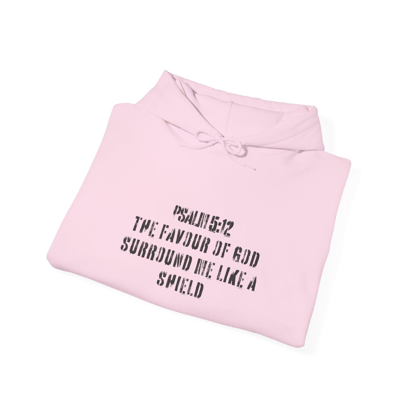 Not Lucky Just Highly Favoured" Psalm 5:12 Unisex Graphic Hoodie | Christian Street Style Sweatshirt