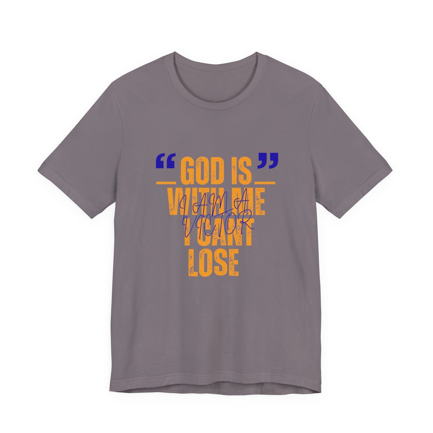 Christian Faith T-Shirt "God Is With Me I Can't Lose" — Inspirational Graphic Tee | Soft Unisex Crew Neck | Gift for Believers, Church, Prayer & Worship
