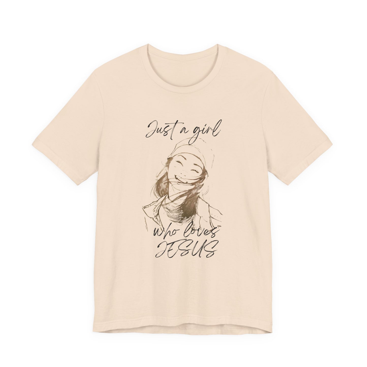 Just A Girl Who Loves Jesus Shirt | Christian Girl Tee | Faith T-Shirt for Women | Cute Religious Gift | Christian Apparel | Church Shirt