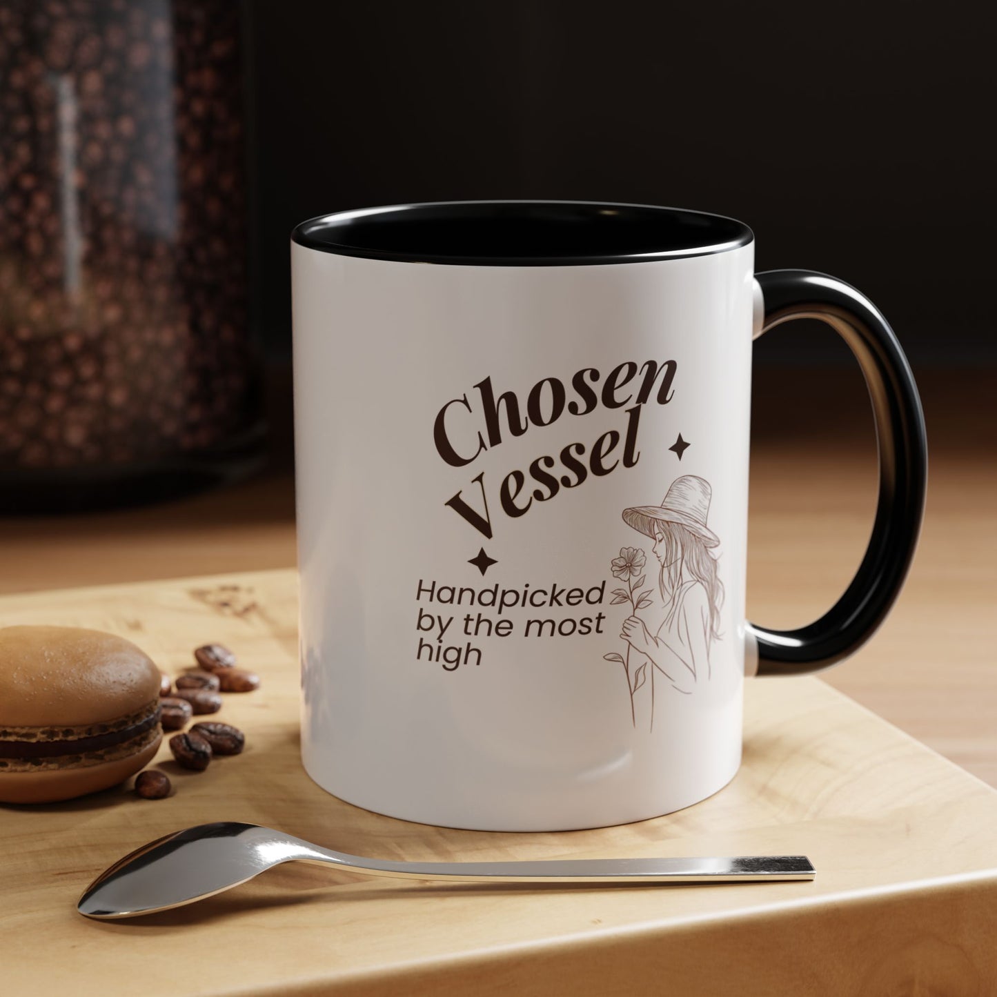 Chosen Vessel — Handpicked By The Most High" Christian Coffee Mug | Faith Gift for Women | Accent Mug 11oz