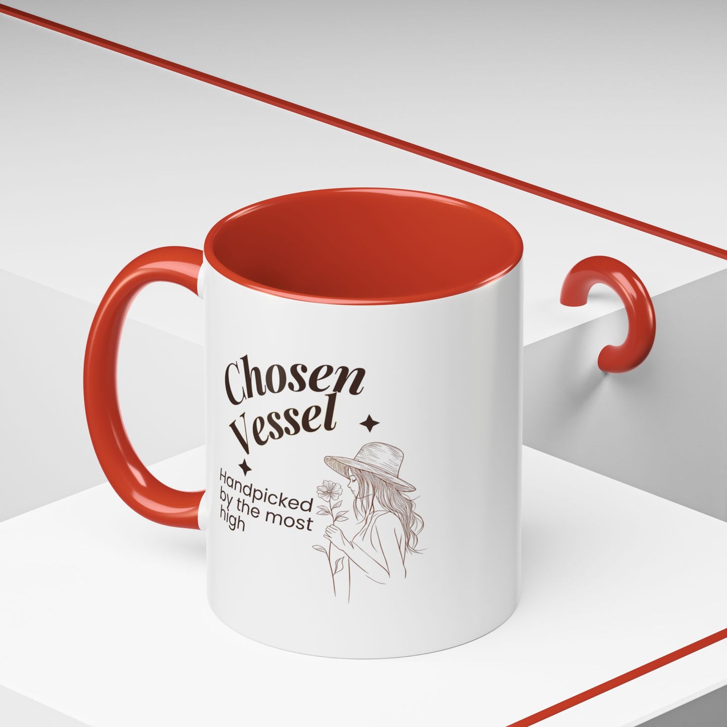 Chosen Vessel — Handpicked By The Most High" Christian Coffee Mug | Faith Gift for Women | Accent Mug 11oz